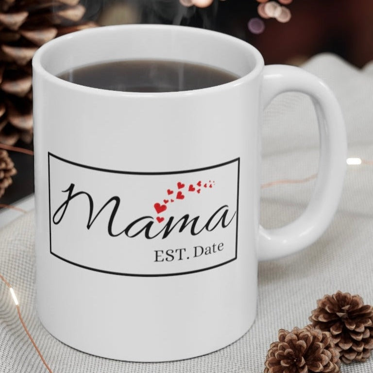 Mama's Heart 15 oz. White Mug-Mother's Day-Birthday-Any Occasion