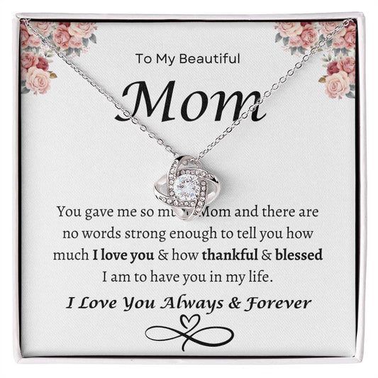Lovely Love Knot Necklace to MOM