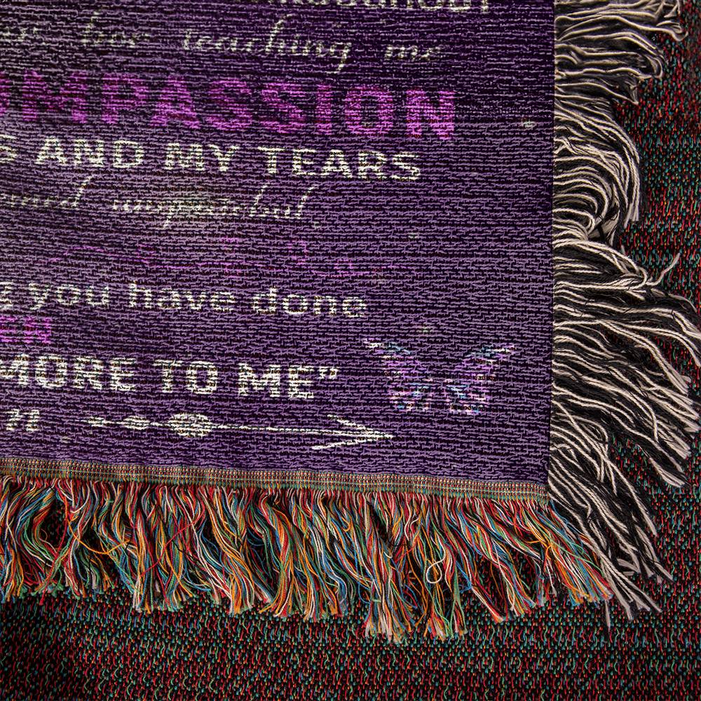 Gorgeous To My Mom from Son  Lavender and Purple Heirloom Woven Blanket